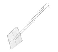 SOLUSTRE Stainless Steel Square Skimmer Spoon with Fine Mesh Filter for Oil Removal Cooking Strainer for Frying Chicken French Fries and Kitchen Use
