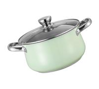 SOLUSTRE Stainless Steel Stock Pot Capacity Cooking Pot with Dual Handles for Soup Stews Induction Compatible Easy to Clean High Temperature Resistant for Home Catering