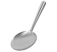 SOLUSTRE Stainless Steel Tofu Brain Spoon Rice Paddle Flat Bottom Ladle for Serving Rice Desserts and Soup with Ergonomic Grip Stylish Multifunctional Kitchen Utensil for Home and