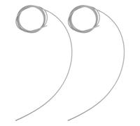 SOLUSTRE Steel Wire Basketball Hoop Net Threading String for Secure Attachment and Easy Installation 2pcs Silver Replacement Rope Suitable for Indoor and Outdoor Basketball Hoops