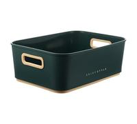 SOLUSTRE Storage Basket to Store Cosmetic Items and Letters Plastic Green for Kitchen and Bathroom Desktop Organiser with Enough Capacity for Office and Café Use