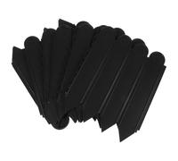 SOLUSTRE Sturdy Plastic Garden Border Fence Panel with Finely Polished Surface and Bird Netting Function, Black Outdoor Lawn Edging for Courtyard Partition and Decorative Landscaping