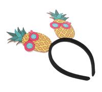 SOLUSTRE Summer Pineapple Headband for Women Flexible Luau Party Hair Hoop Non Slip Hawaii Beach Photo Prop Cosplay Decorative Accessory for Pool and Tropical Events