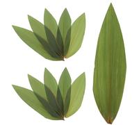 SOLUSTRE Sushi Decorative Leaves, 100Pcs Leaf Shape Sushi Plate Adorn for Sashimi Presentation and Parties, Green Food Decoration for Photography