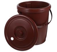 SOLUSTRE Tea Dregs Bucket with Handle Compact Kitchen Waste Basket for Office Tea Ceremony Efficient Drainage Trash Can with Lid Versatile Household Garbage Container