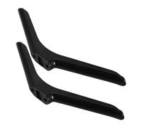 SOLUSTRE Televisions Base Tabletop Replacement TV Pedestal Feet with Screws, Black PP, Stable and Balanced, Antislip for Desk and Bedroom