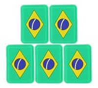 SOLUSTRE Tennis Racket Tennis Dampener Silicone Vibration Dampener Easy to Install 5pcs National Flag Design Lightweight