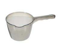 SOLUSTRE Thickened Transparent Water Ladle with Long Handle Multipurpose Kitchen and Bathroom Scoop for Pouring Water and Bathing Grey Material for Home and Garden Use