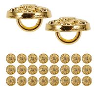 SOLUSTRE Tiny Mini Metal Buttons 100Pcs Retro Round Decorative Buttons for Doll Clothing DIY Craft Projects