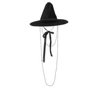 SOLUSTRE Traditional Korean Flat Top Hat for Men, Ancient Oriental Drama Stage Headdress, Hanfu and Korean Style Costume Headwear for Performance and Celebration