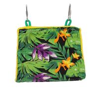 SOLUSTRE Tropical Rainforest Printed Parrot Hammock Bed Hanging Bird Nest Sunshade, Cloth Material, Size S, Suitable for Parrot and Lark, for Windows Fence Or Bedside Use