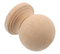 SOLUSTRE Unpainted Column Topper Sphere Rustic Lamp Finial End Fittings 3.93x3.14x3.14in Solid Wood Beige Natural Wood Grain Excellent Insulation Strong Loadbearing Capacity for Furniture