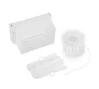 SOLUSTRE Vertical Blind Repair Kit Bottom Weights and Bead Chain Accessories with Strong Double Hook for Smooth Operation Plastic Fittings for Large Window Shade Cord Replacement and DIY