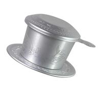 SOLUSTRE Vietnamese Coffee Dripper Portable Coffee Filter Reusable Phin Infuser with Patterned Design for Travel