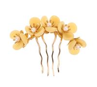 SOLUSTRE Vintage Floral Jade Hairpin Side Comb for Women Bridesmaids Wedding Party Smooth Polished Edges Decorative Hair Accessories Comfortable Secure Fit Hair Decoration