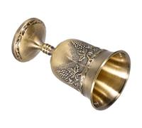 SOLUSTRE Vintage Golden Ancient Goblet Wine Goblet with Engraving Pattern Zinc Alloy Featuring Added Stability and Unique Style, for Weddings and Office Decoration