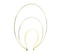 SOLUSTRE Vintage Three Layer Golden Crown Headband DIY Hairband for Women Baroque Inspired Bridal Costume Accessory Elegant Festival and Halloween Party Headdress