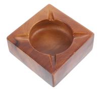SOLUSTRE Vintage Wooden Ashtray with Simple Shape Stable Design Brown Wood Ash Holder Suitable for Storing Ash and Enhancing Tabletop Decoration for Home and Office Desktop Decor