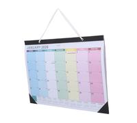 SOLUSTRE Wall Calendar Planner January to June Horizontal English Calendar with Multi-country Holidays Thick Paper for Home Office Organization