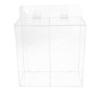 SOLUSTRE Wall Mounted Glove Dispenser and Mask Holder with Dual Compartments Clear Acrylic Storage Box for Clinic and Laboratory Organization