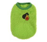 SOLUSTRE Warm Flannel Rabbit Apparel for Small Pets, Xxxs Avocado Soft Winter Vest Coat for Dwarf and Lop-eared Rabbits, Washable Pet Costume for Indoor and Outdoor Use