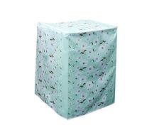 SOLUSTRE Waterproof Washing Machine Cover Polyester Satin Cloth Protector with Zipper for Fully Automatic Washing Machine 55×58×87cm Light Green, for Decorating Your Home