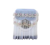 SOLUSTRE Waterproof Washing Machine Protector Cover with Lace Ruffle Floral Pattern, Polyester Material, Universal Fit 60x60x85cm, Suitable for Home Laundry to Prevent Paint Stripping