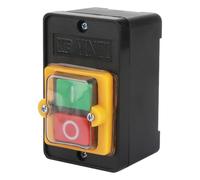 SOLUSTRE Weatherproof Power Cutoff Switch Box 220v 380v 10a Copper Self-locking Emergency Stop Button for Motor-driven Machinery and Bench Drill Presses in Workshop