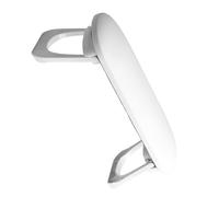 SOLUSTRE White Plastic Manicure Arm Rest Cushion with Space for Nail Tools and Wrist Fatigue Reduction, U Shape Nail Art Hand Pillow for Salon and Home Use