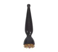 SOLUSTRE Wood Acupressure Massage Stick with Lotus Pod Head and Sheep Horn Shape, Gentle Material for Delicate Eye Area, Multipoint Massage Activation, for Cream Application and Use