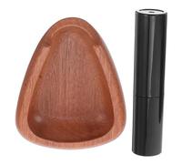 SOLUSTRE Wood Coffee Bean Dosing Cup Set with Empty Spray Bottle Small Anti-Static Coffee Powder Measuring Dish for Precise Espresso and Tea Leaf Brewing Compact Bean Tray for Home