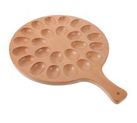 SOLUSTRE Wooden Egg Tray for Storage Crafted from Wood Material for Fridge Use for Easter Decor Holds Chicken Eggs Securely
