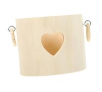 SOLUSTRE Wooden Heart Shaped Tealight Candle Holder Small Cylindrical Rustic Votive Stand for Home Decor Wedding Party Christmas Table Centerpiece