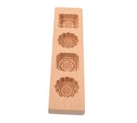 SOLUSTRE Wooden Moon Cake Mold for Baking Practical DIY Flower Pattern Cake Decorating Tool Safe Premium Wood Material Easy to Use and Clean for Homemade Pastry and Dessert Making