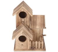 SOLUSTRE Wooden Parakeet Nesting Cottage Vintage Style Bird Breeding House Outdoor Garden Bird Accessories without Door