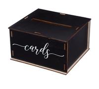 SOLUSTRE Wooden Wedding Card Box: Envelope Holder Suggestion Card Puzzle Case For Reception Party & Office Events - Wedding Case For Money And Keepsakes 11.40x10.45x6.48 Inch