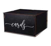 SOLUSTRE Wooden Wedding Card Box: Envelope Holder Suggestion Card Puzzle Case For Reception Party & Office Events - Wedding Case For Money And Keepsakes 11.40x10.45x6.48 Inch