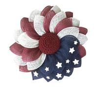 SOLUSTRE Wreath and Election Period Patriotic American Independence Day Made of Fabric with Chic Look, 16 Inch Door Garland for United States Independence Day Decoration