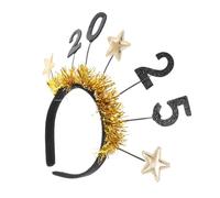SOLUSTRE Year Headband Gold Star Festive Headwear for Adults Party Versatile Cloth Hairband for Birthdays Weddings Holiday Celebrations Comfortable Fit Accessory