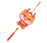 SOLUSTRE Year of Dragon Pendant Thickened Snowboard Fu Character Hanging Ornament Chinese Year Decoration Feng Shui Charm for Home Office Car Interior Festival Gift