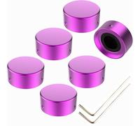 SOLUTEK Aluminum Guitar Pedal Footswitch Attachments with 3 Set Screws Non-Slip Barefoot Friendly Solutek Buttons (Purple, V1 for 3/8" 10mm Switch)