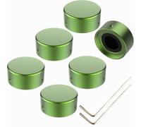 SOLUTEK Aluminum Guitar Pedal Footswitch Attachments with 3 Set Screws Non Slip Barefoot Friendly Solutek Buttons (Green, V1 for 3/8" 10mm Switch)