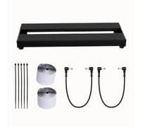 SOLUTEK Small Guitar Pedal Board Mini Pedalboard for 3-5 Effects | Aluminum Light Steady (Black_Basic, 14 INCH)