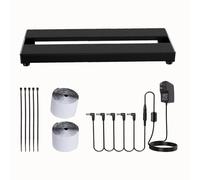 SOLUTEK Small Guitar Pedal Board Mini Pedalboard for 3-5 Effects | Aluminum Light Steady (Charcoal_Pro, 14 INCH)