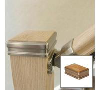 Solution Brushed Nickel Ash Half Newel Cap - Traditional Products Ltd