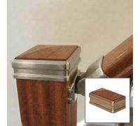 Solution Brushed Nickel Sapele Half Newel Cap - Traditional Products Ltd