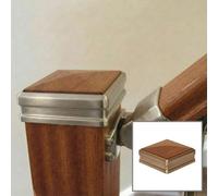 Solution Brushed Nickle Sapele Newel Cap - Traditional Products Ltd