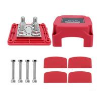Solution for RV and Boat Wiring 48V 400A Bus Bar Terminal Block with M10 Terminals (red)