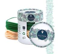 Solution Green Organic Cotton 20x Reusable Makeup Remover Pads | Bamboo Fibre | Gift for Her | Washable in Organic Cotton Laundry Bag And Rotating Round Paper Box | Reusable Cotton Rounds | Christmas