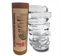 Solutions 34 Set of 8 Premium Glass Fermentation Weights for Large Wide Mouth Mason Jars (2.5")